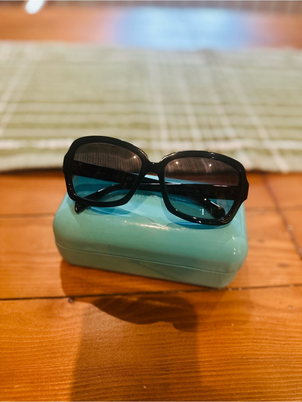 Chanel Interlocking Cs Vintage Black Oversized Sunglasses